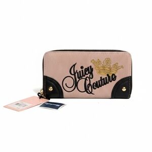 Juicy Couture Pink and Black Wallet with Gold Accents